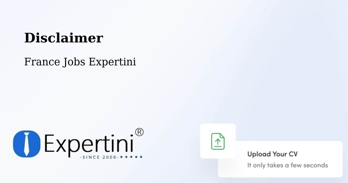 Disclaimer – Avignon - France Jobs Expertini